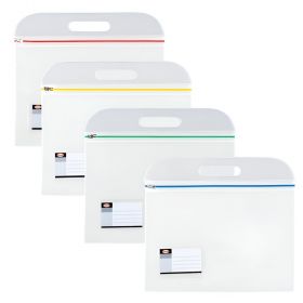 Servieta din plastic A4 cu fermoar ZipLock si maner CENTRUM